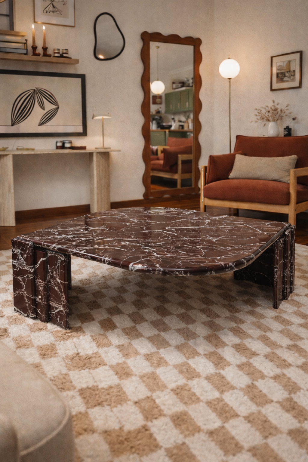 Rosa Levanto Marble Coffee Table