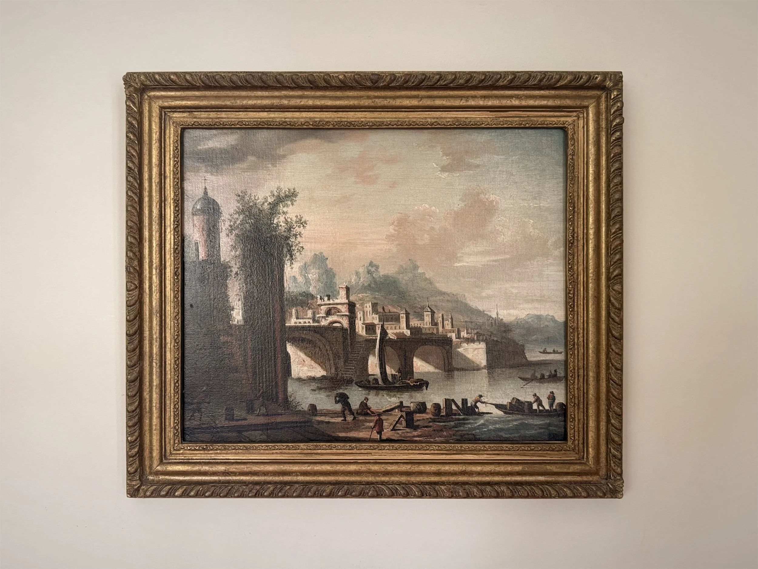 A 19th century raking gadrooned frame