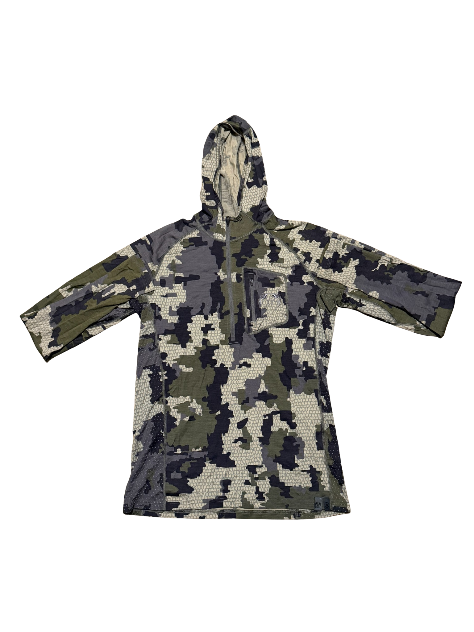 Kuiu Nuyarn Merino Wool 145 Base Layer 1/2 Zip Hoodie - Mens M