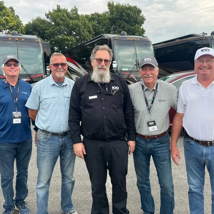 Prevost 100th Anniversary crew. 