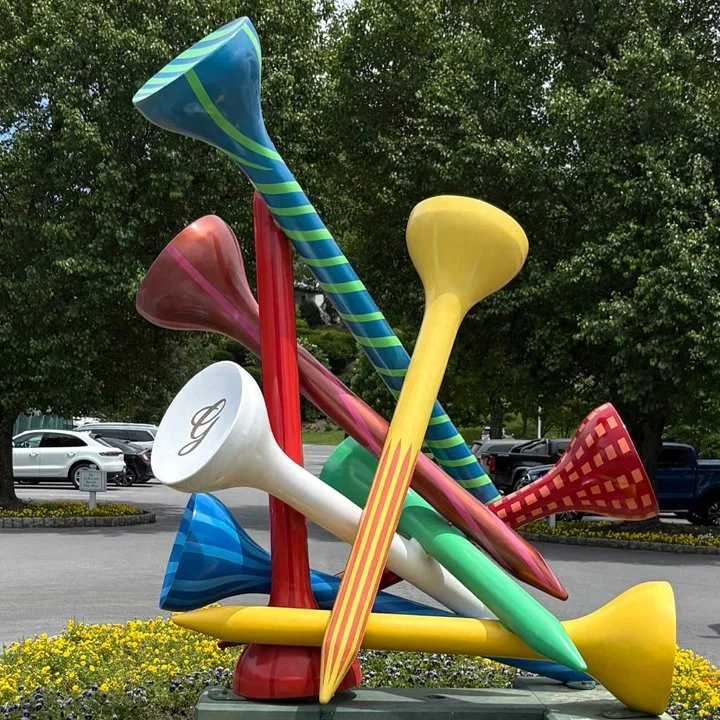 Greenbriar golf tee sculpture. 