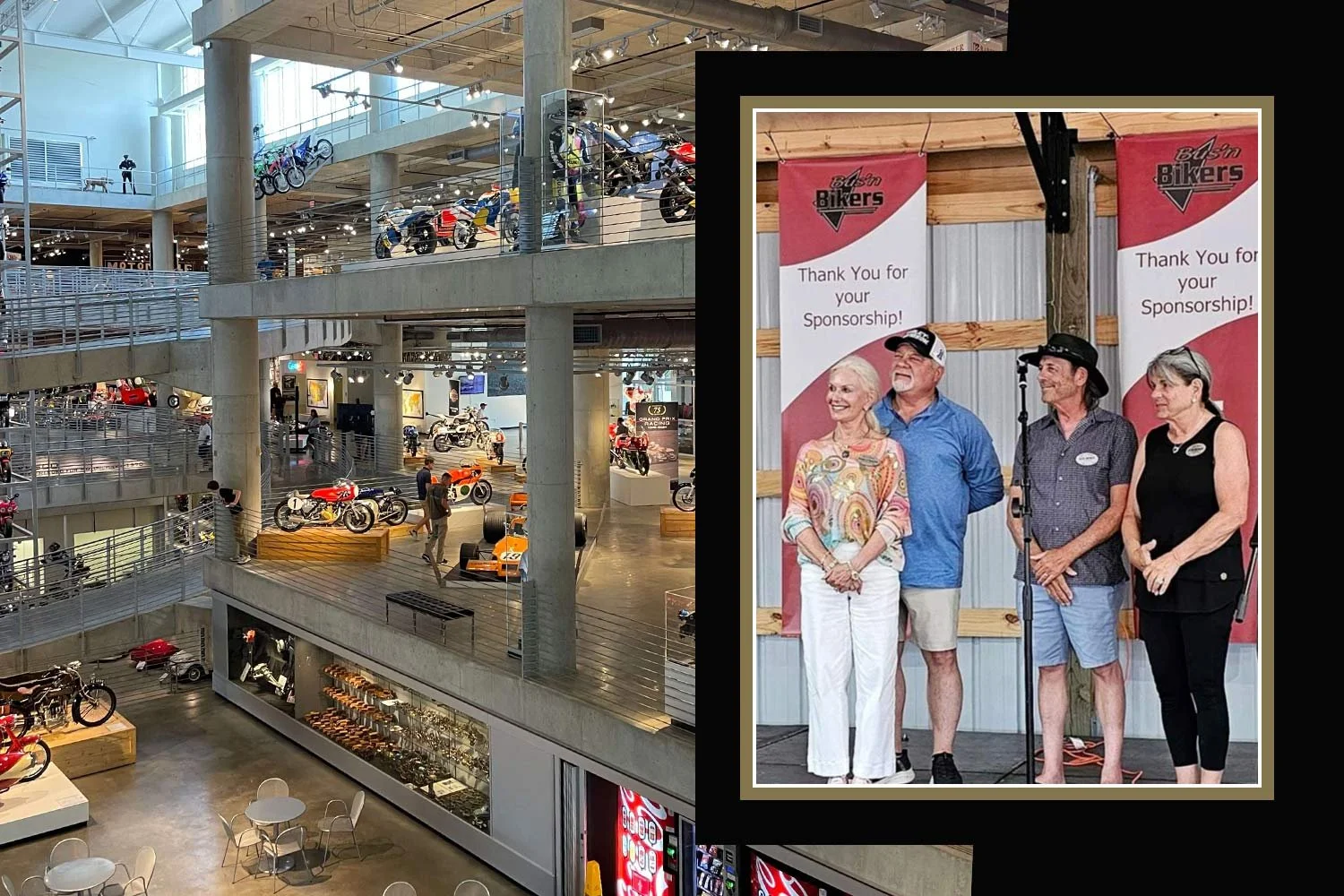 Rocky & Pamela Fraizer + Keith & Robin Aronoff on stage.