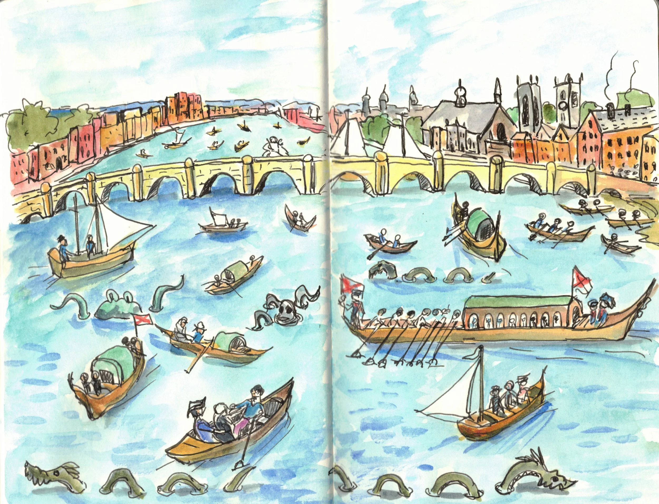 Thames, 1746, after Conaletto (more or less)