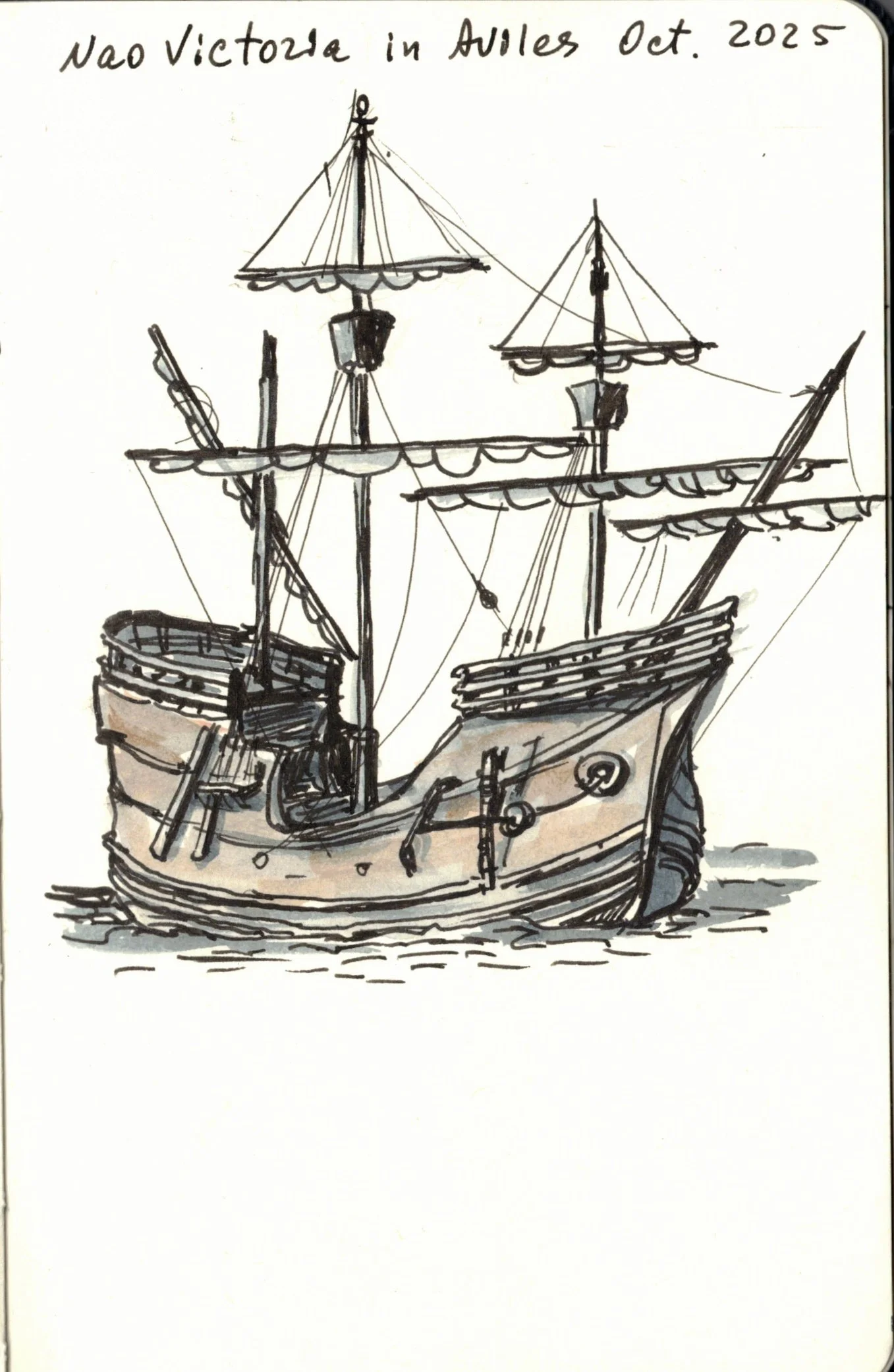 Nao Victoria (replica), visited Aviles in October 2025