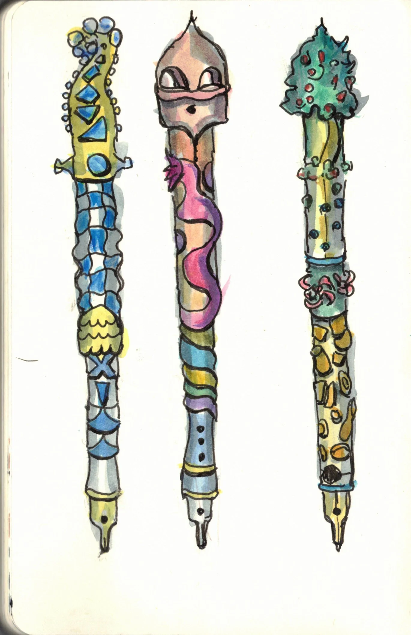 Gaudi  inspired pens