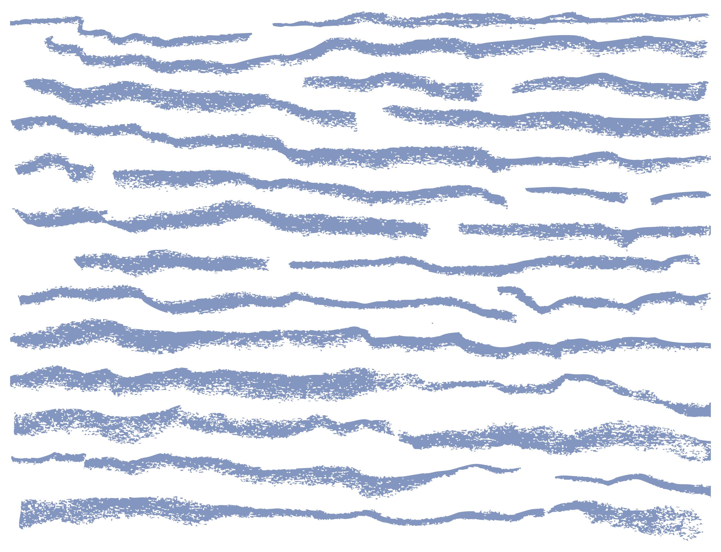 Abstract illustration of wavy, horizontal blue lines on a black background.