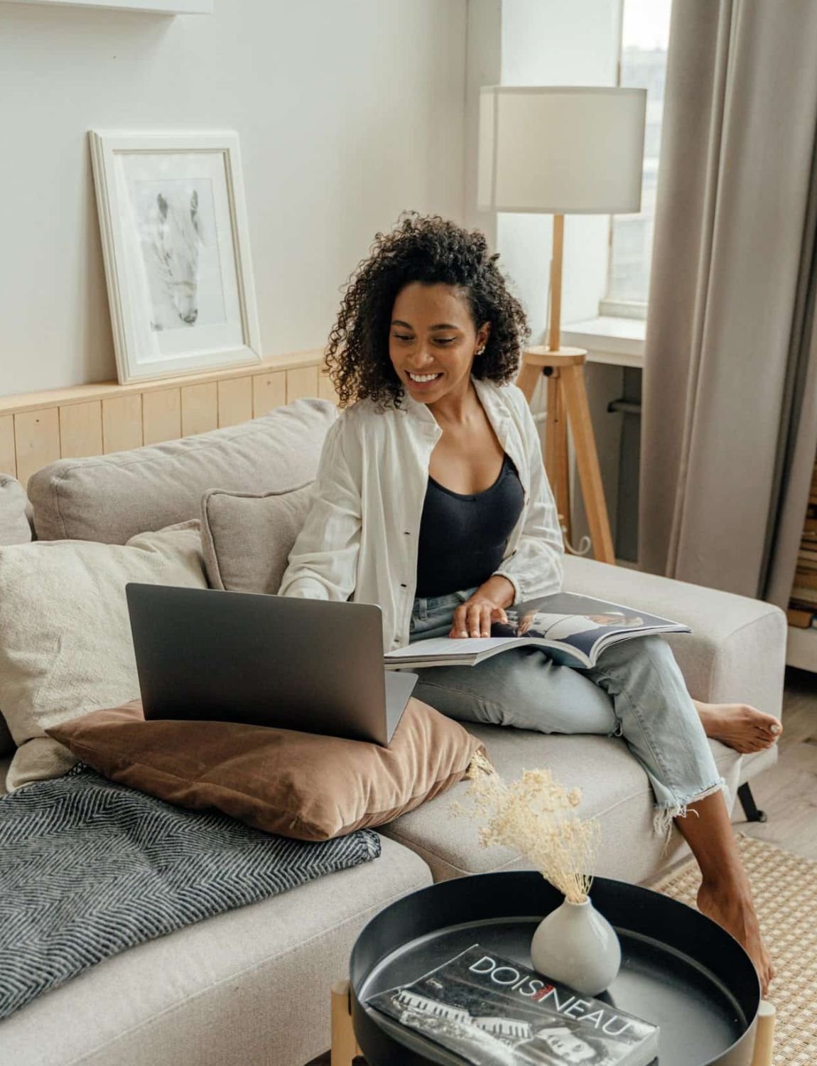 Female in virtual therapy session in Minneapolis, Minnesota