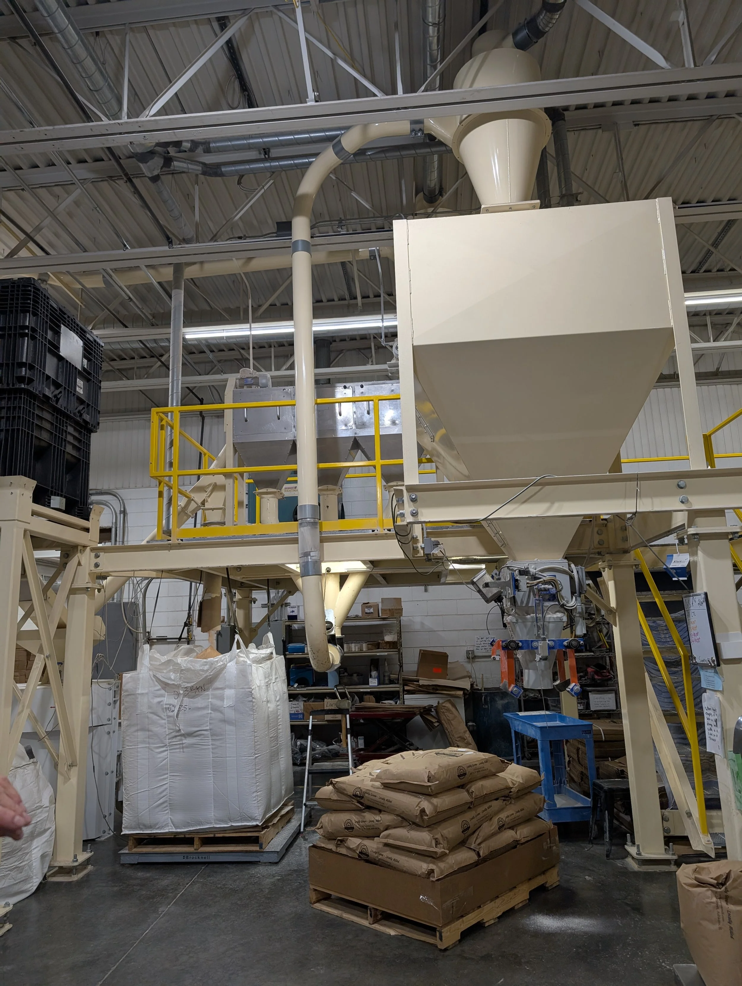 The next step in the process is extraction. This is where the bran and germ are sifted out of the flour. The volume extracted depends on the baker's needs. Whole wheat is more nutritious, but its granularity makes it more difficult to work with. Fine