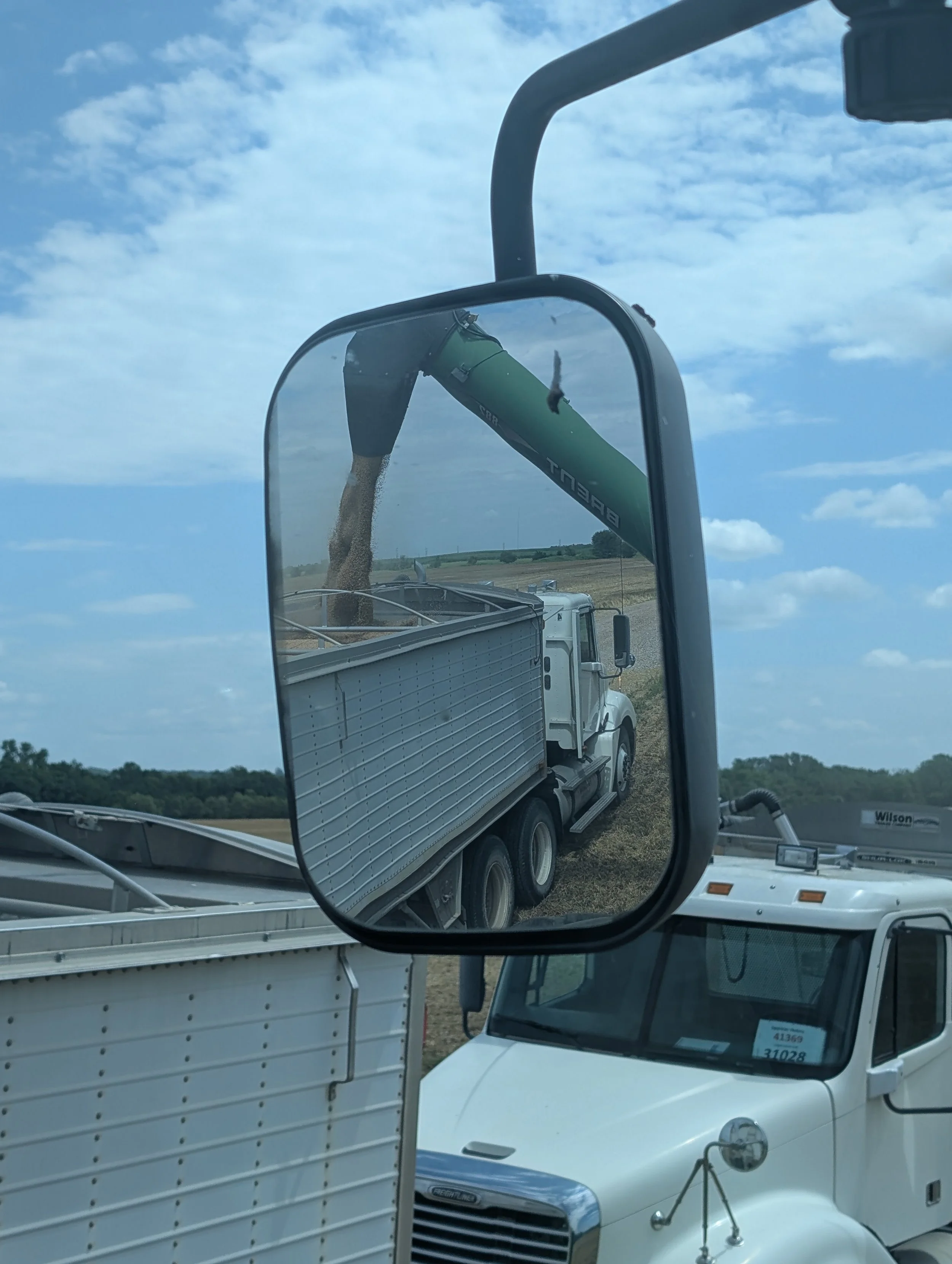 Grain Buggy Emptying into Semi - from Grain Buggy