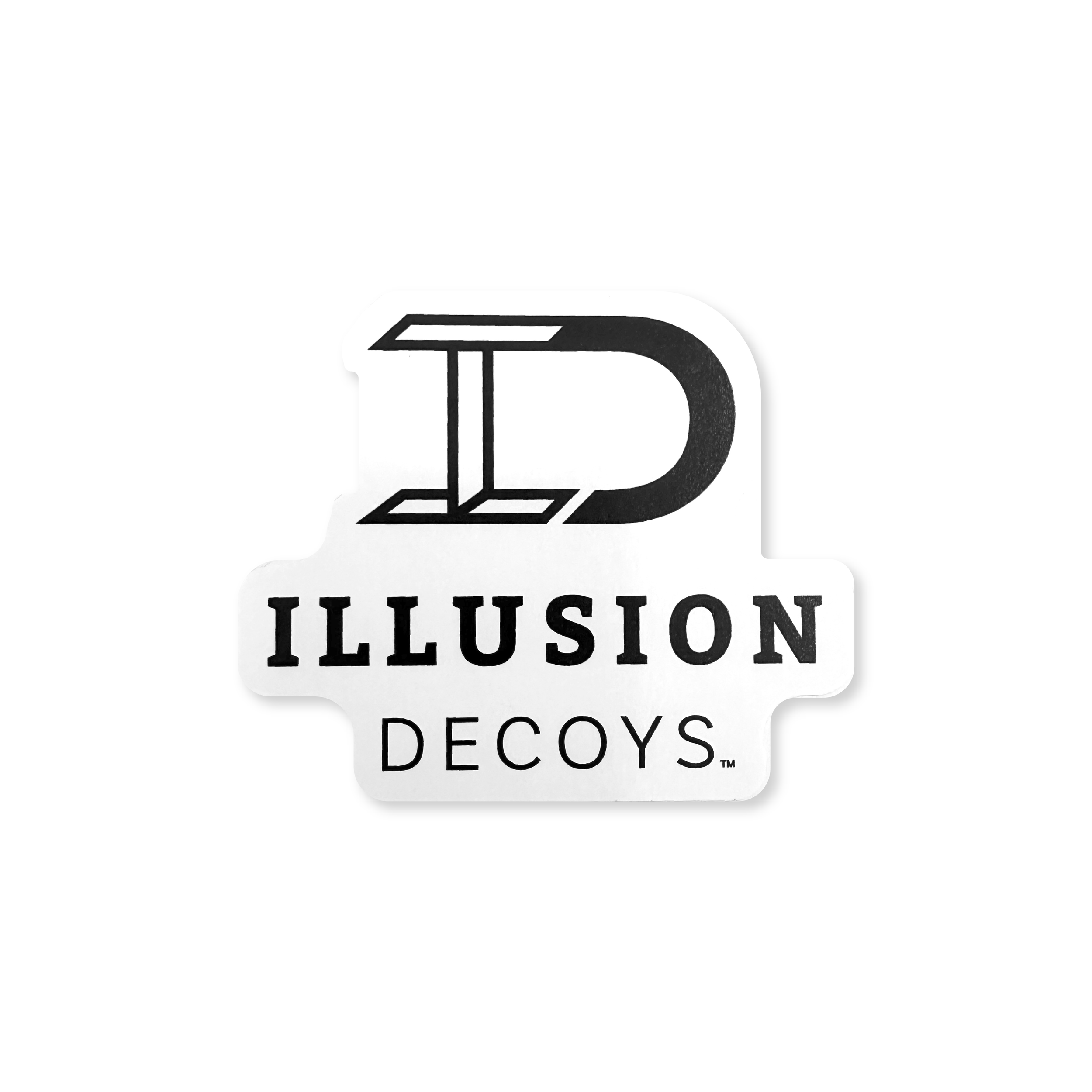 Illusion Decoys 3" White Sticker
