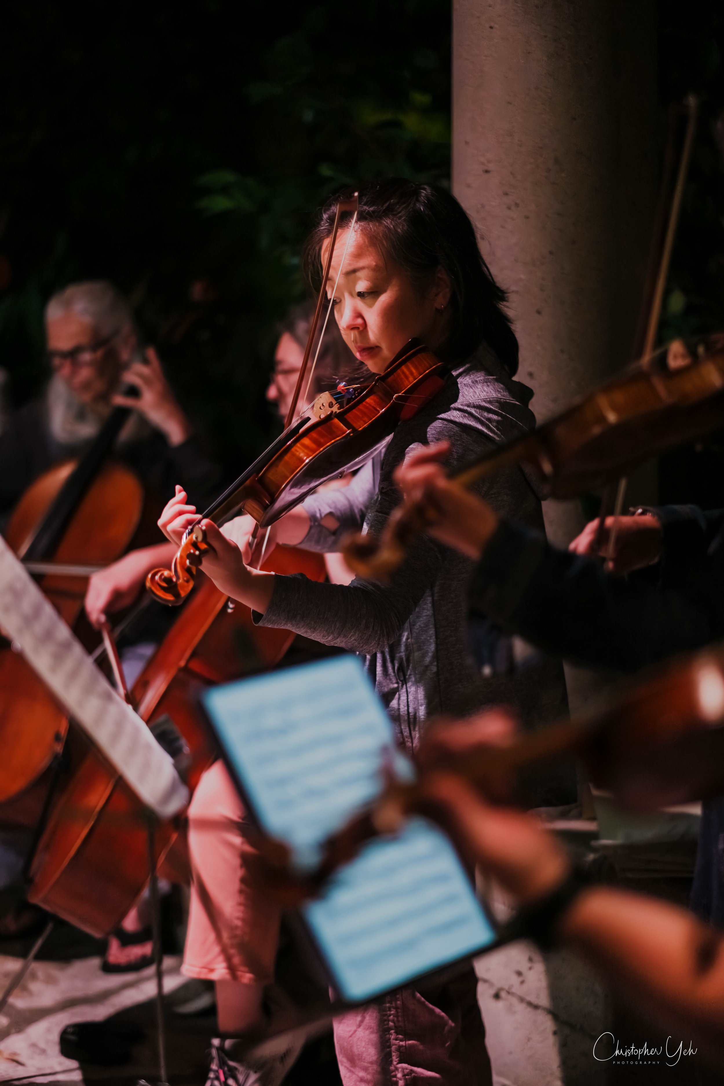 Julie playing the Mendelssohn Octet