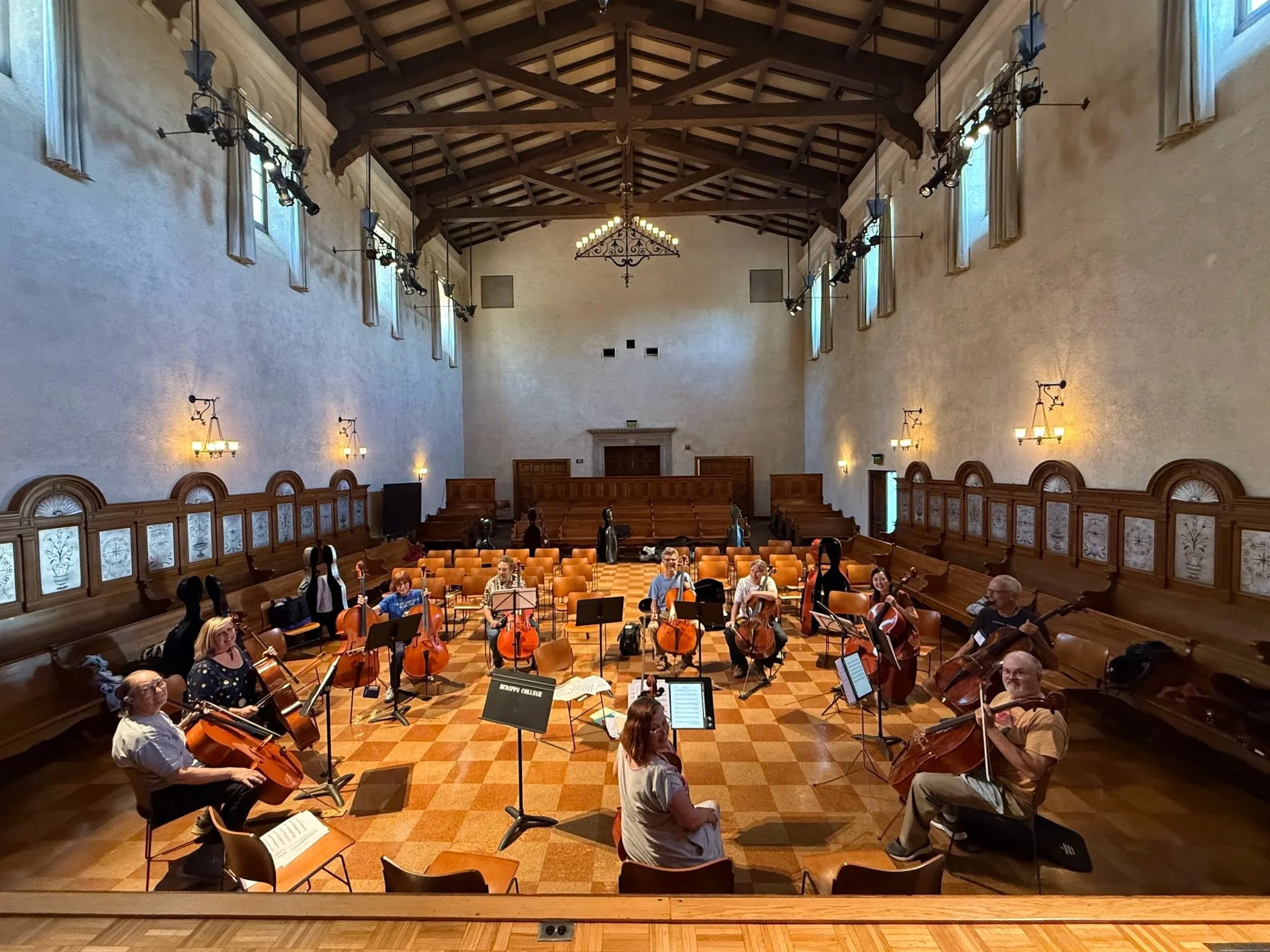 Cello workshop in Balch Hall