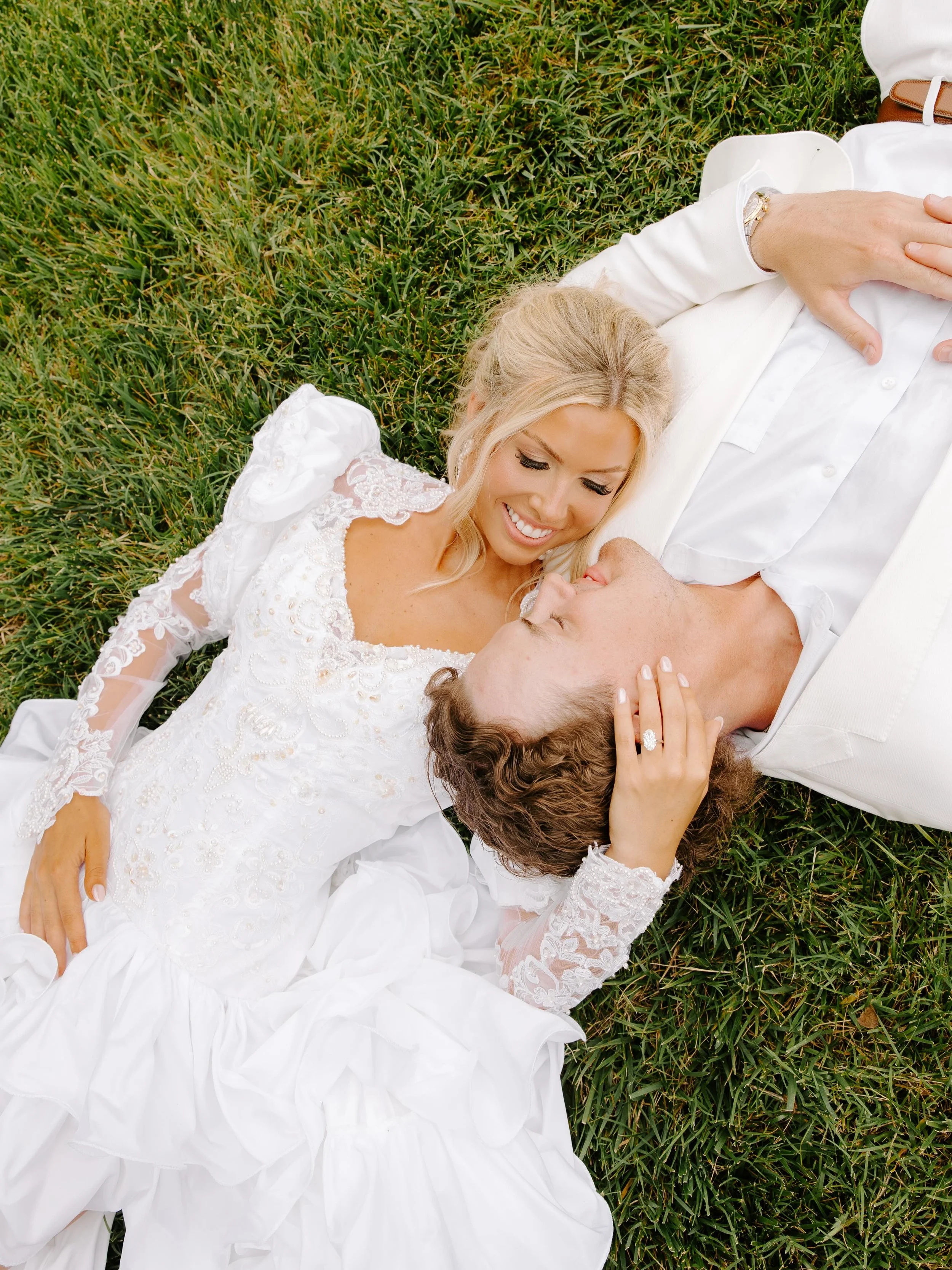 IT&rsquo;S toMORROW!!!! 🩵🌊🦢 Cade &amp; Morgan&rsquo;s wedding weekend kicked off with an intimate rehearsal dinner on the water outside of knoxville. Morgan wore her mom&rsquo;s wedding dress that she had custom tailored to her personal style. - t
