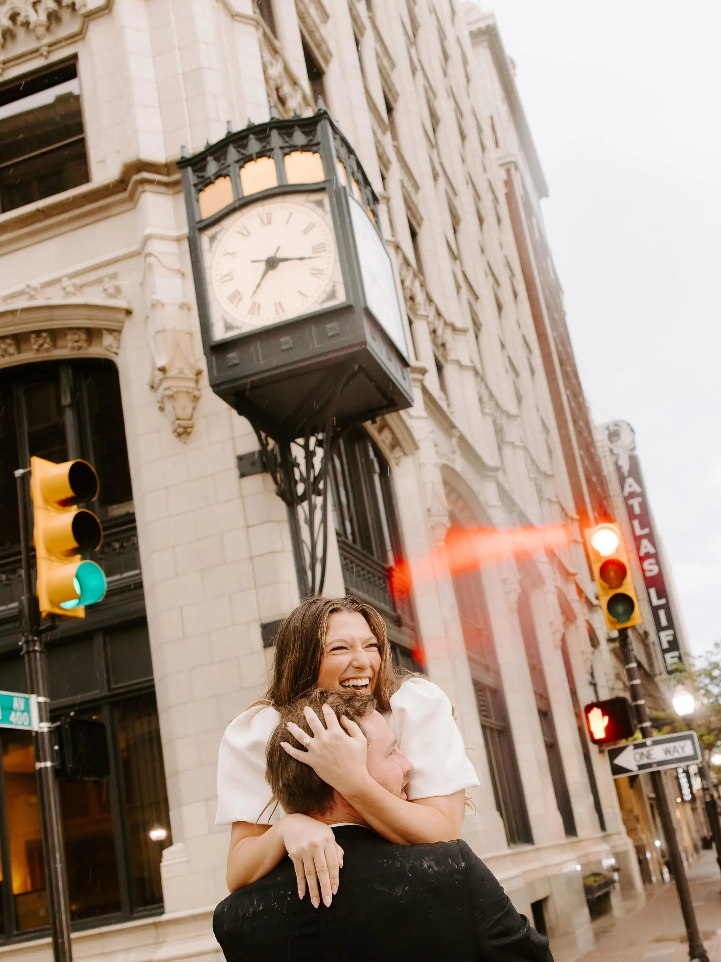 sooooo this is Bri &amp; Clint embracing a hail storm mid engagement shoot 🌧️ !! these two truly are down for whatever and welcome the mishaps. so thankful for their playful attitude and willingness to trust me even in the midst of an actual storm. 