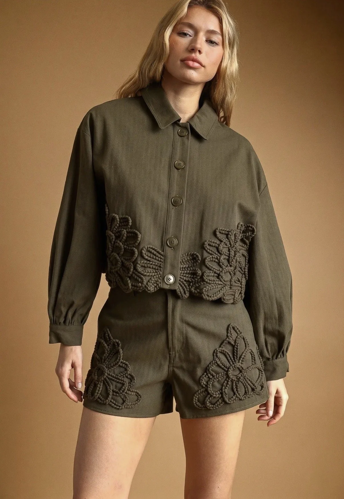 Floral Embroidered Elegance Jacket