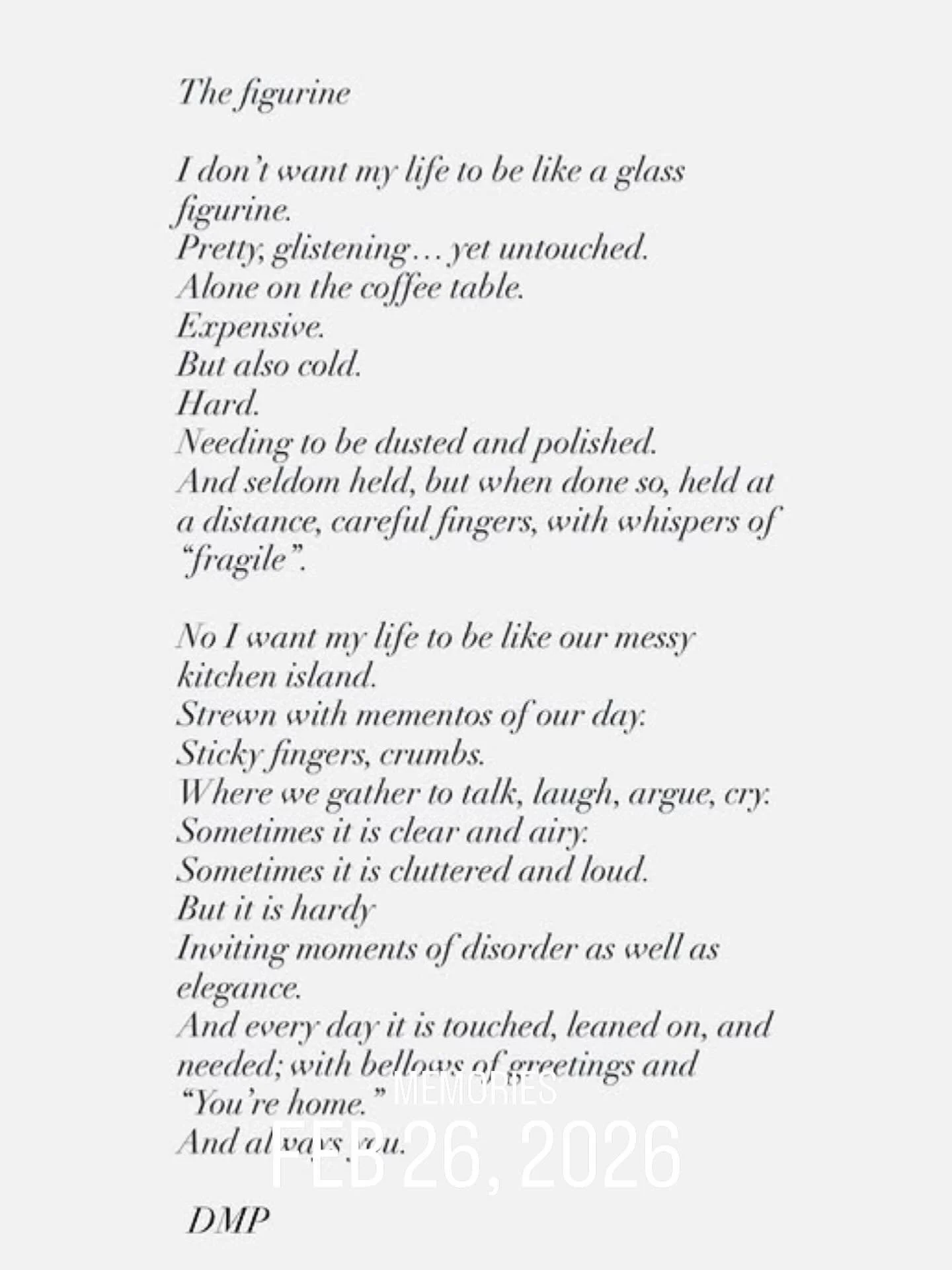 If you had asked me several months ago- I would have never said that I &ldquo;write poetry&rdquo;. But recently I went through my computer archives and found 10-15 poems written since I began my medical training, now over 15 years ago. Maybe it was b