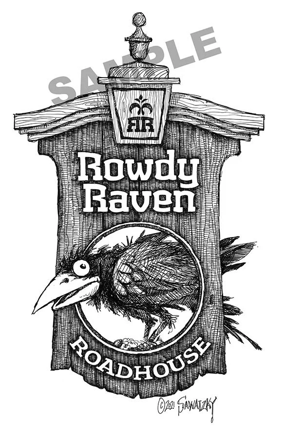 Rowdy Raven Sign
