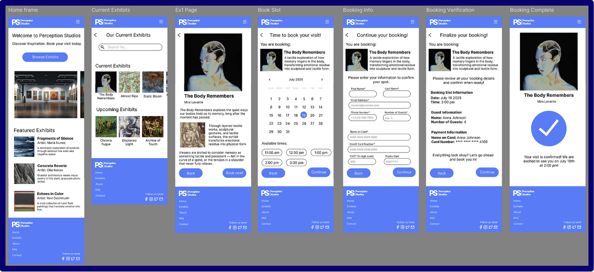Fig. 11: Close-up of hi-fi main user flow