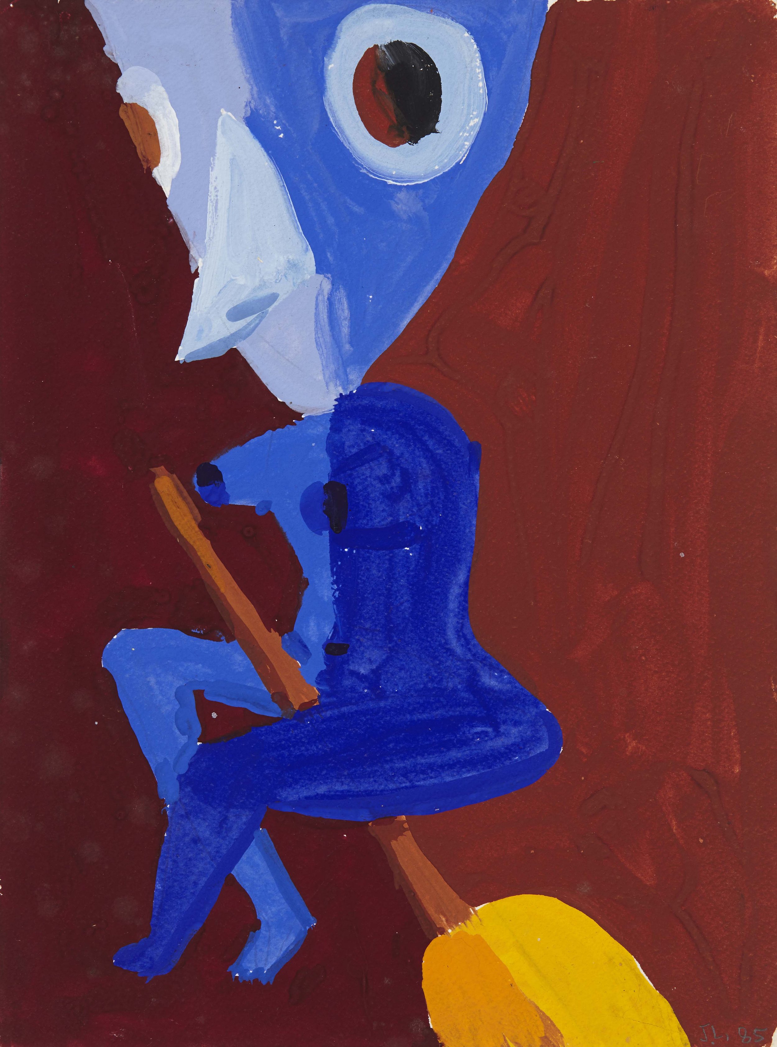 Witch, 1984, Gouache on paper, 12 x 9"