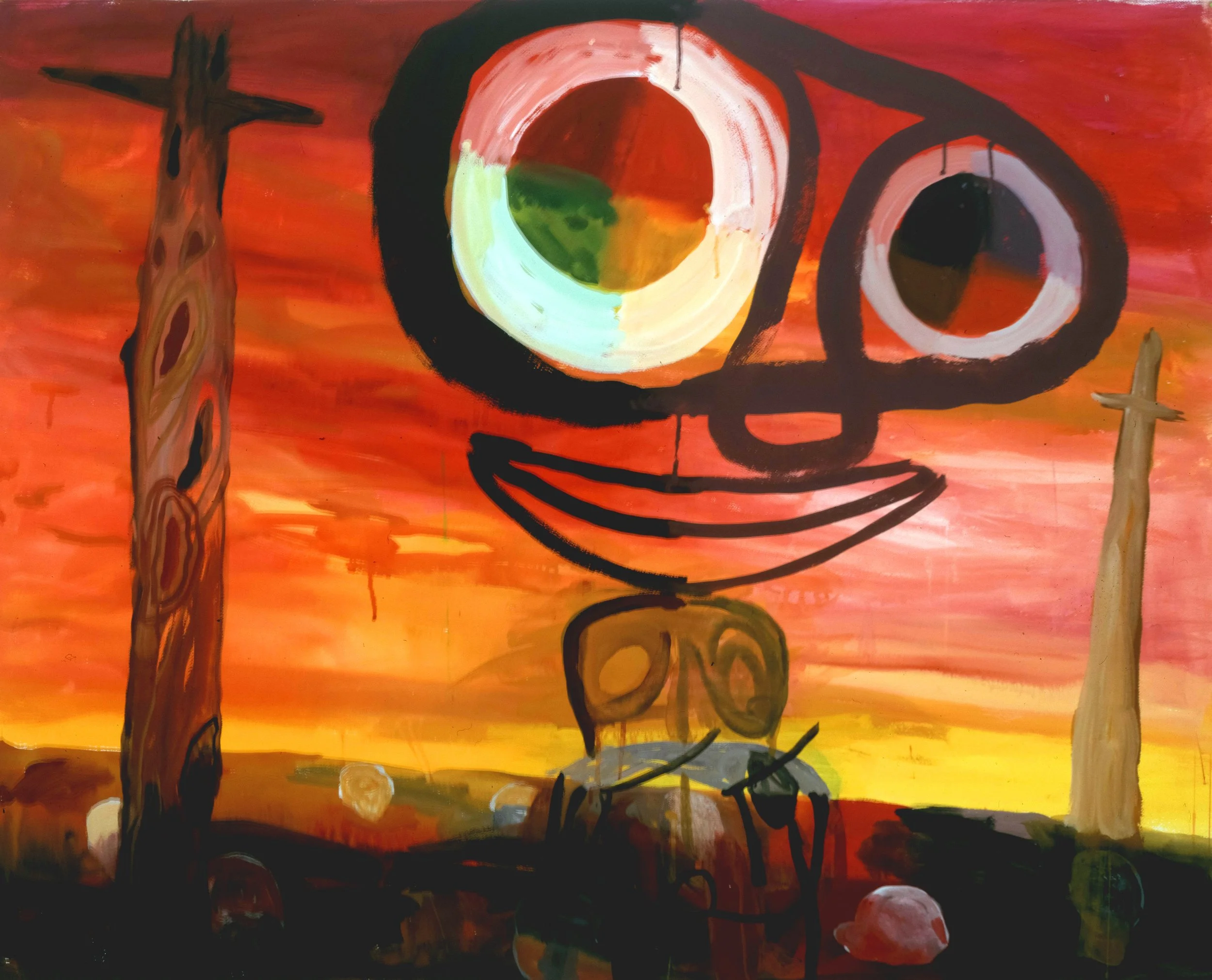 Sundown, 1987, Gouache on paper, Collection of Oakland Museum of Art