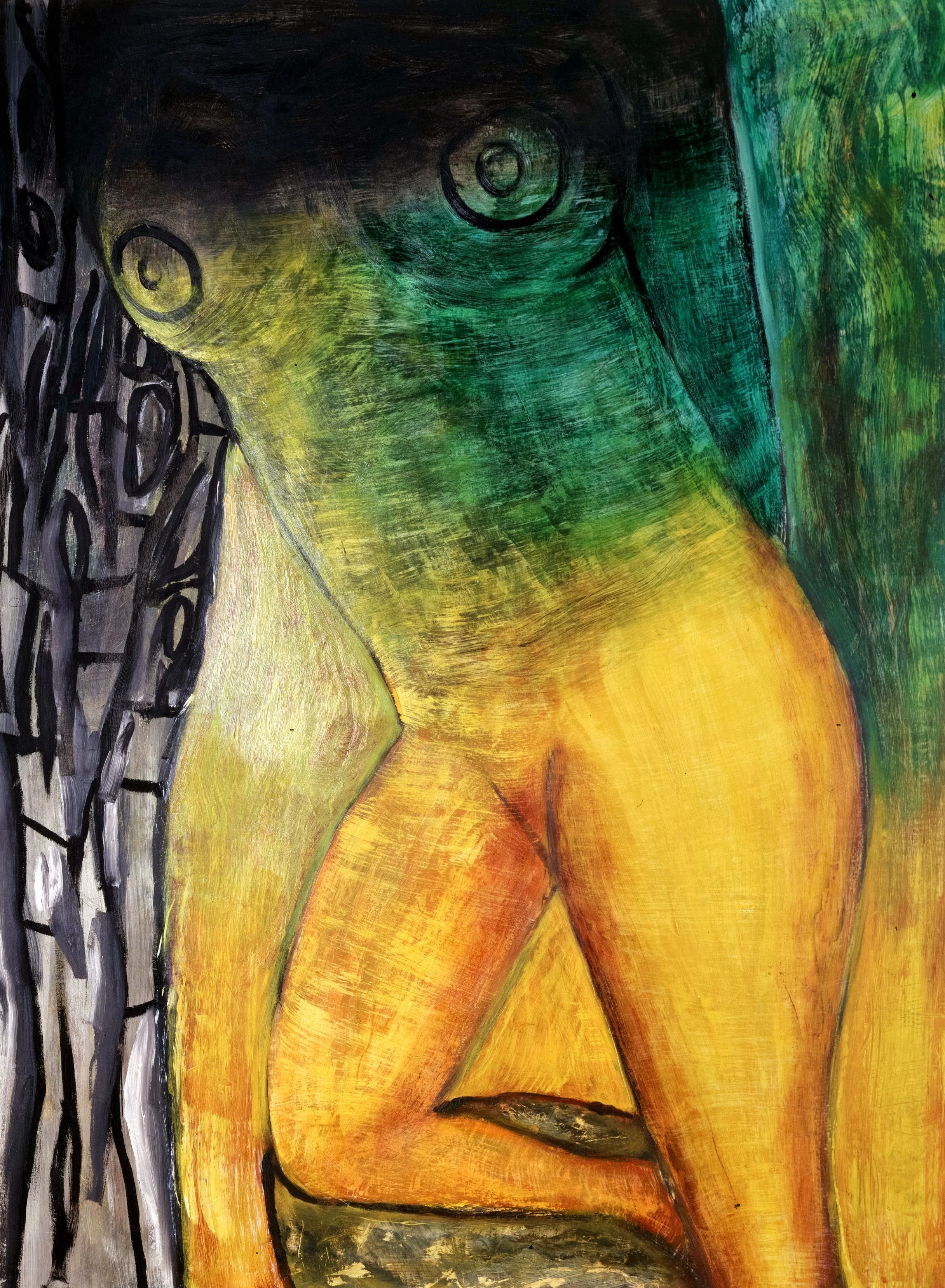 Shaded Torso, 1984, Oil on linen, 48 x 42"