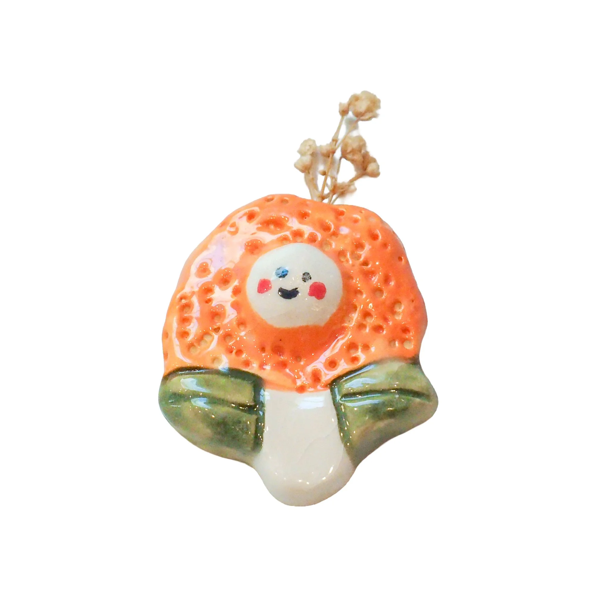 Ceramic Magnet - Orange Flower