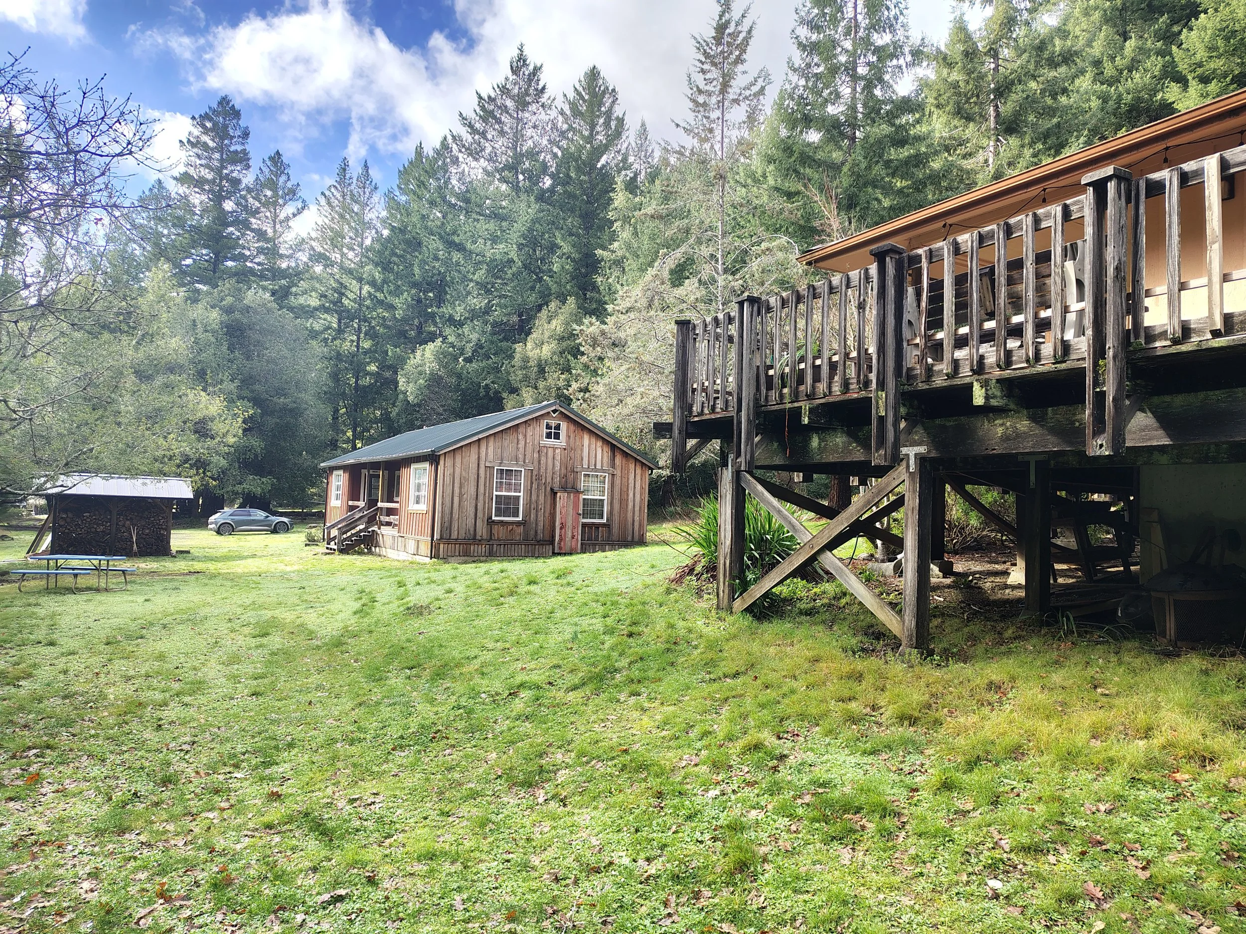 lodge deck from below with seldom inn