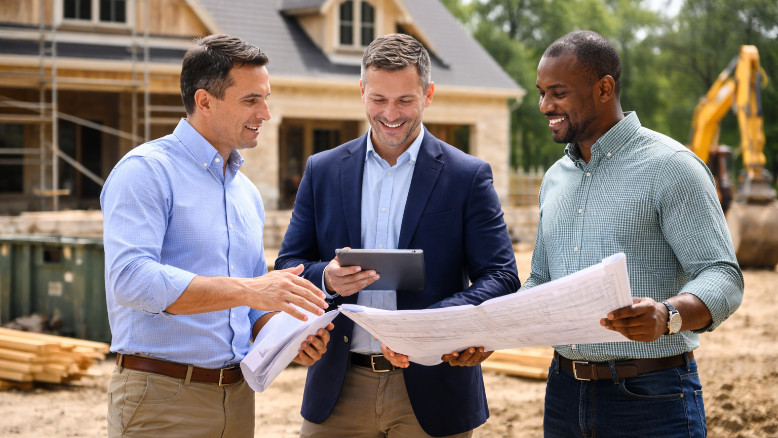 Construction operational excellence consulting meeting.