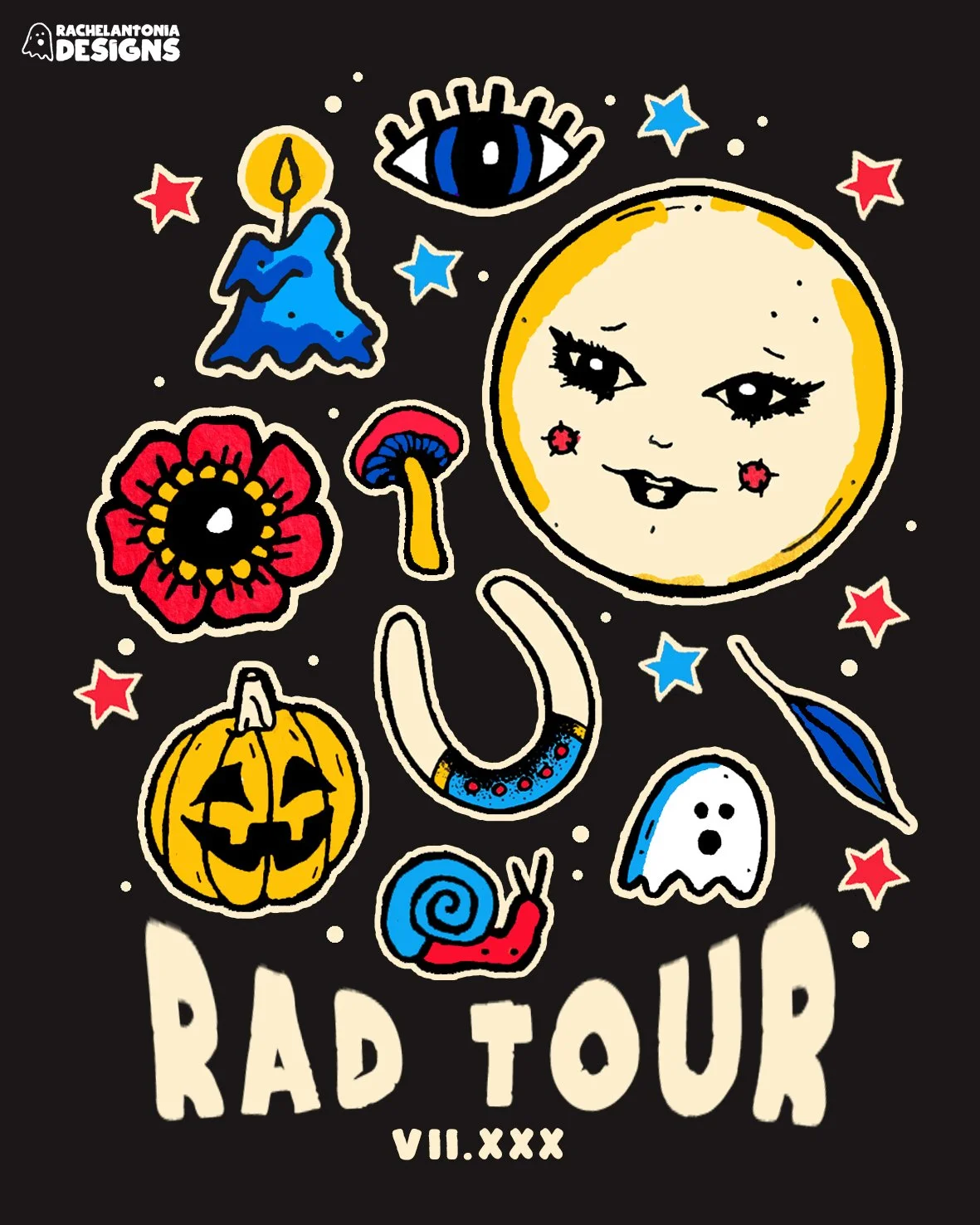 RAD 7 Year Anniversary Tour T-Shirt Design
