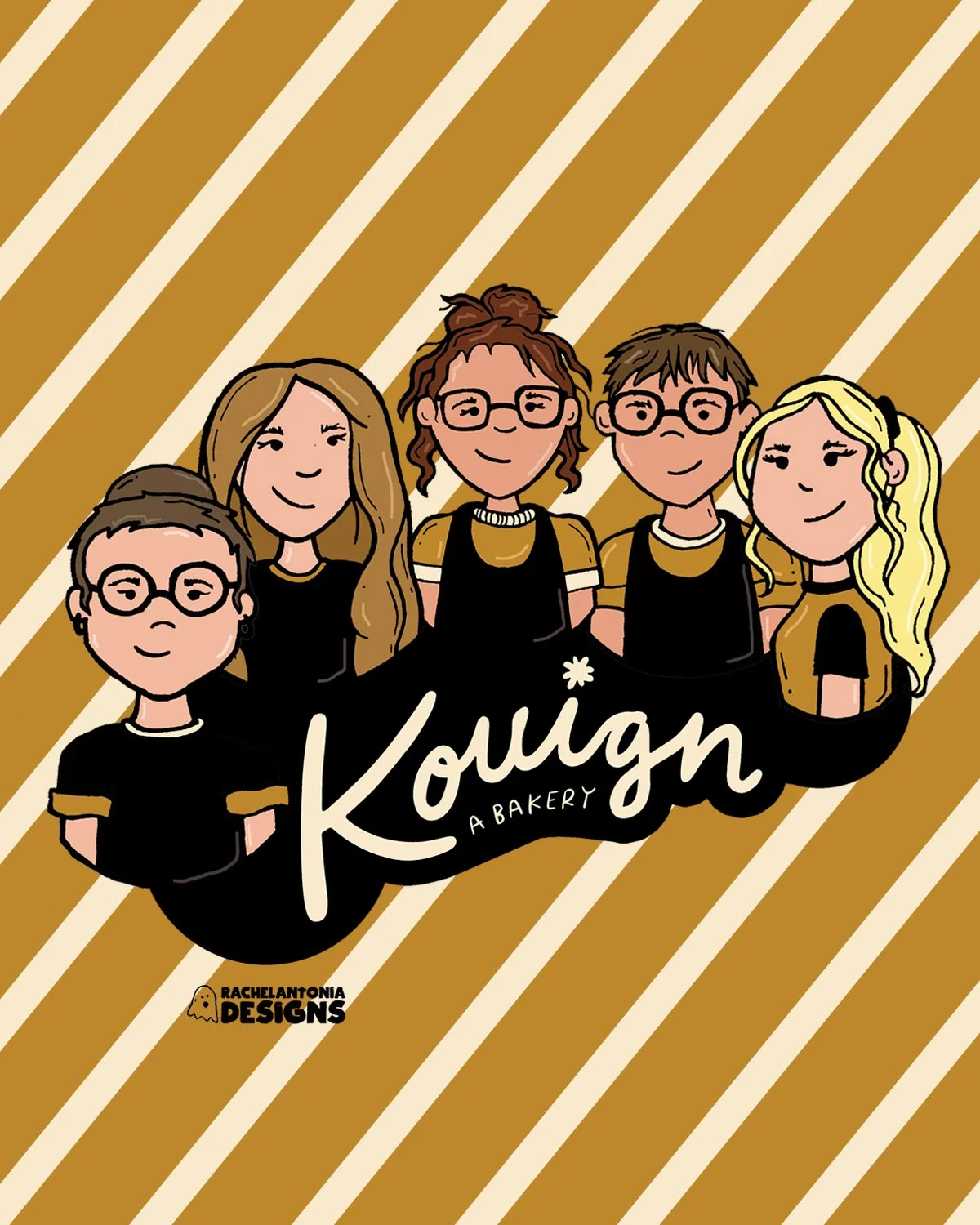 Kouign Bakery Staff Character Art