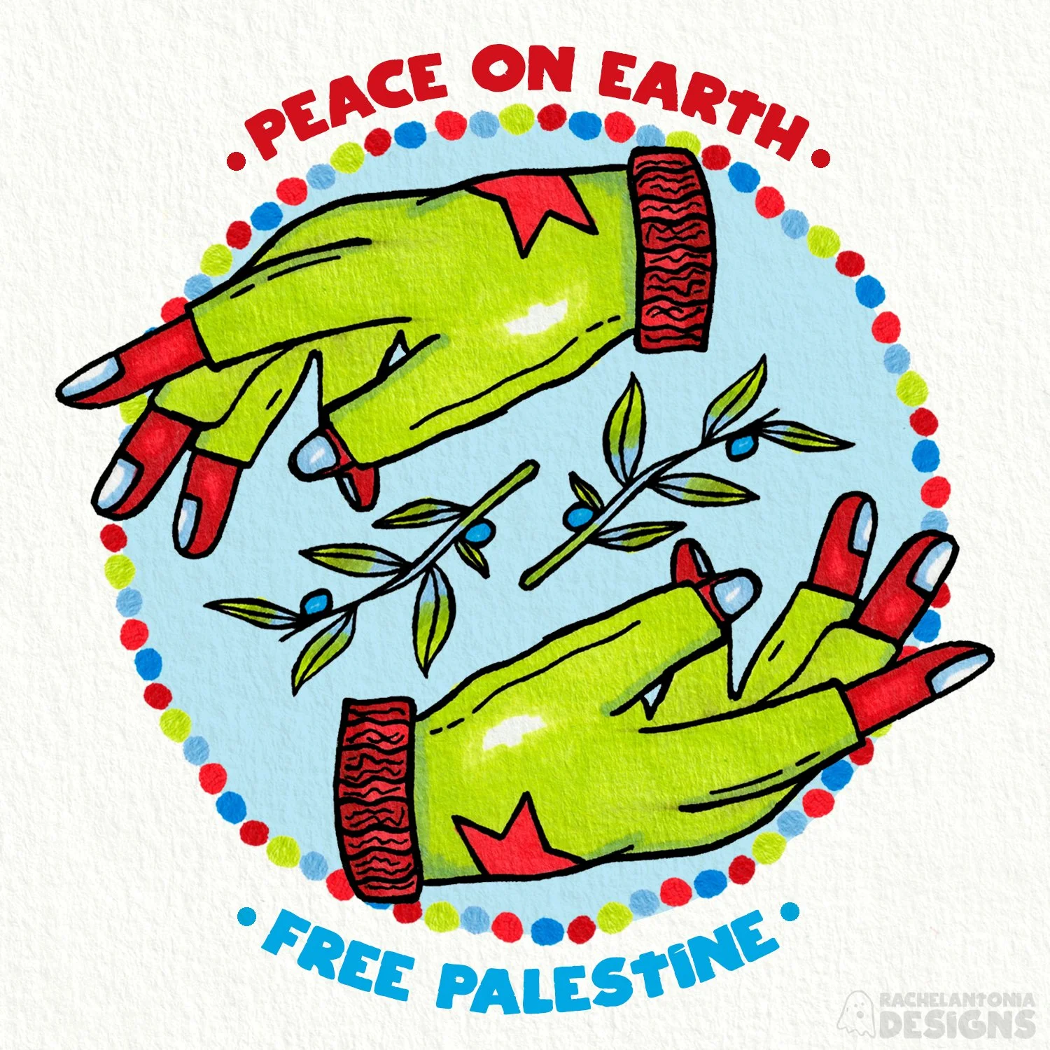 "Peace on Earth, Free Palestine"