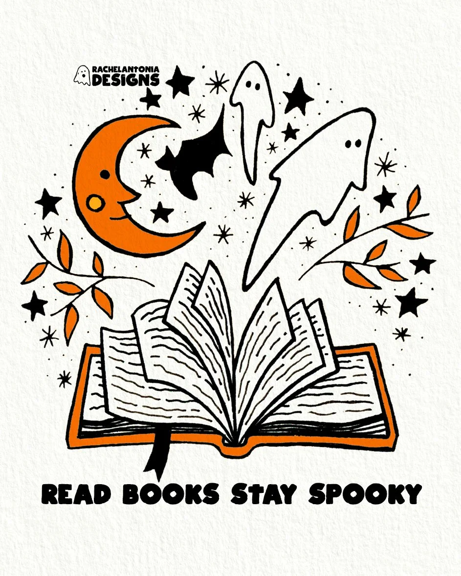 Spooky Bookish Merch Design 