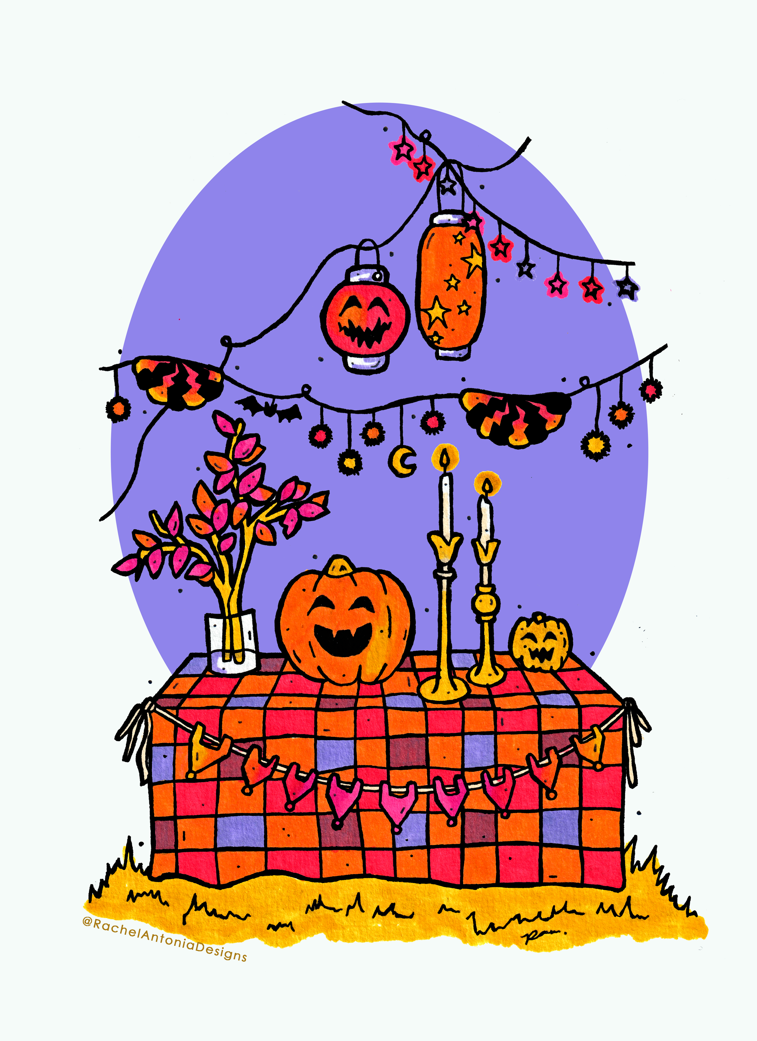 "Halloween party" - print design