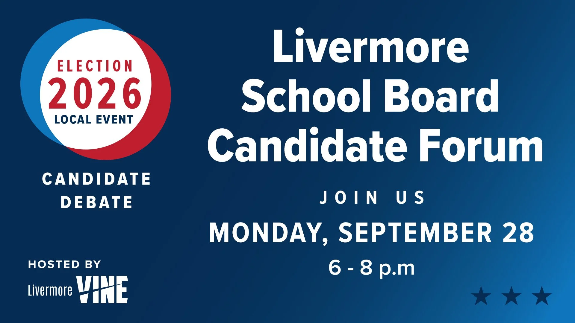Livermore School Board Trustee Candidate Forum