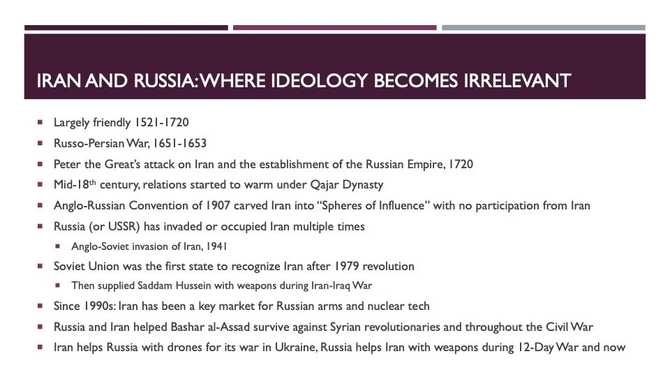 7. Iran and Russia: Where Ideology Becomes Irrelevant