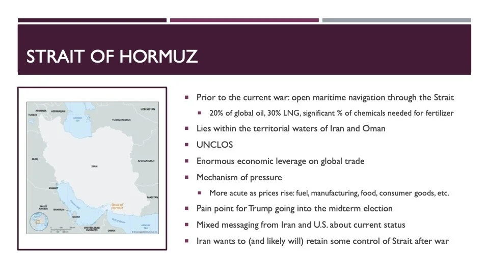 8. The Strait of Hormuz