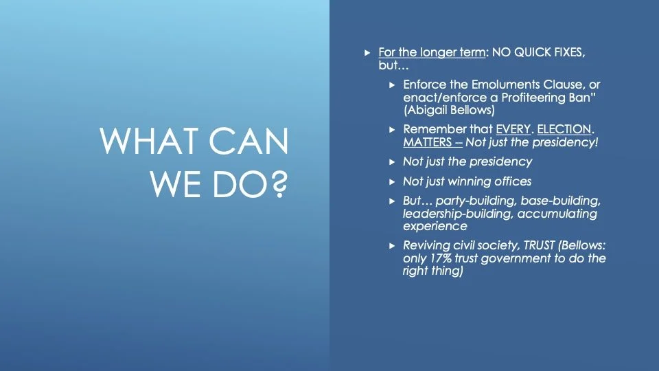 What Can We Do? (long term)