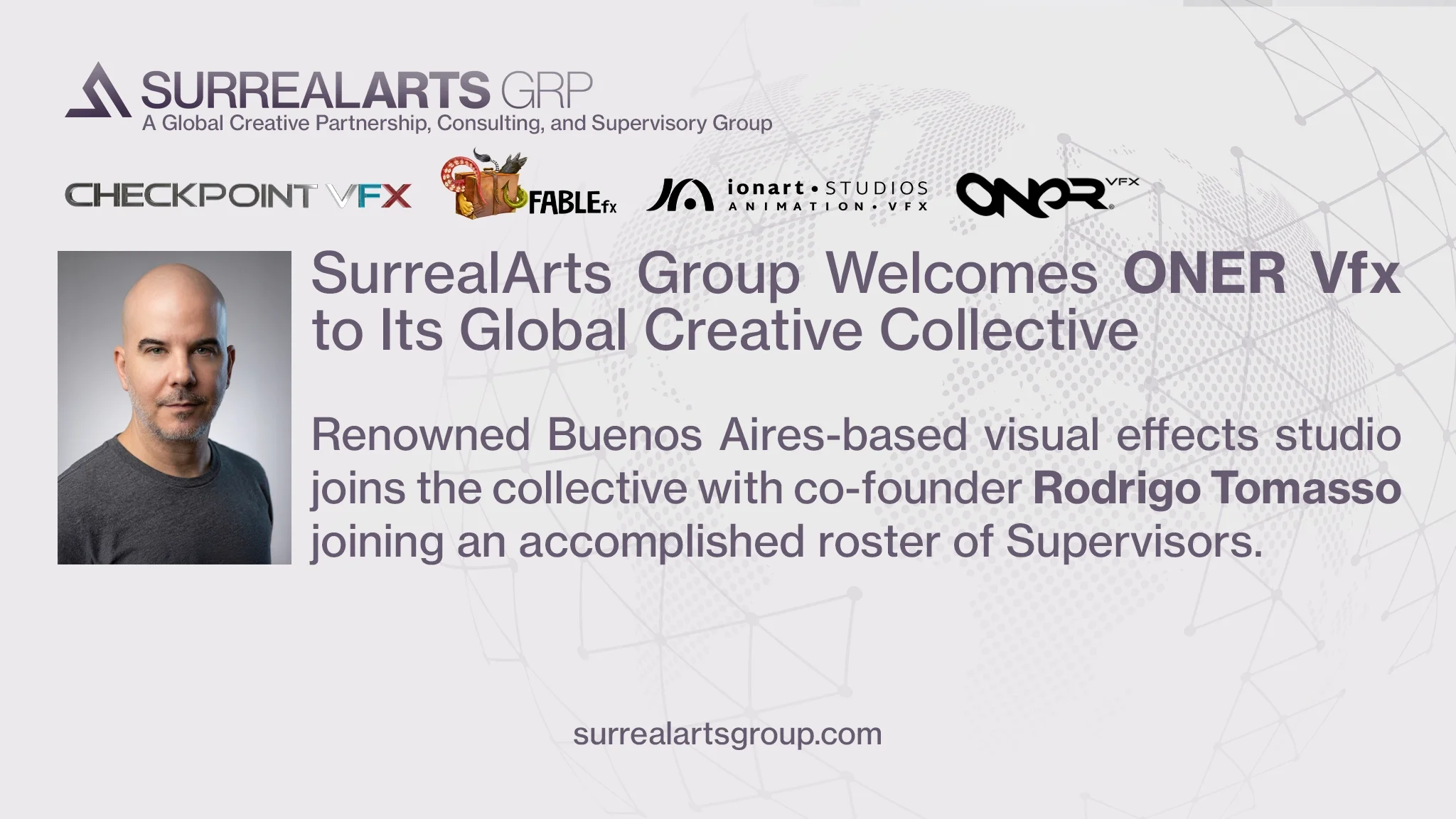 SurrealArts Group Welcomes ONER Vfx to Its Global Creative Collective