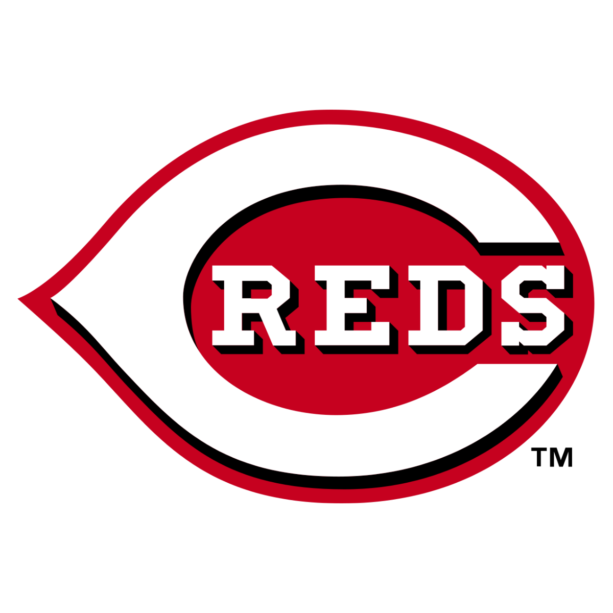 Logo of the Cincinnati Reds baseball team featuring a red and white message bubble with the word 'REDS' inside.