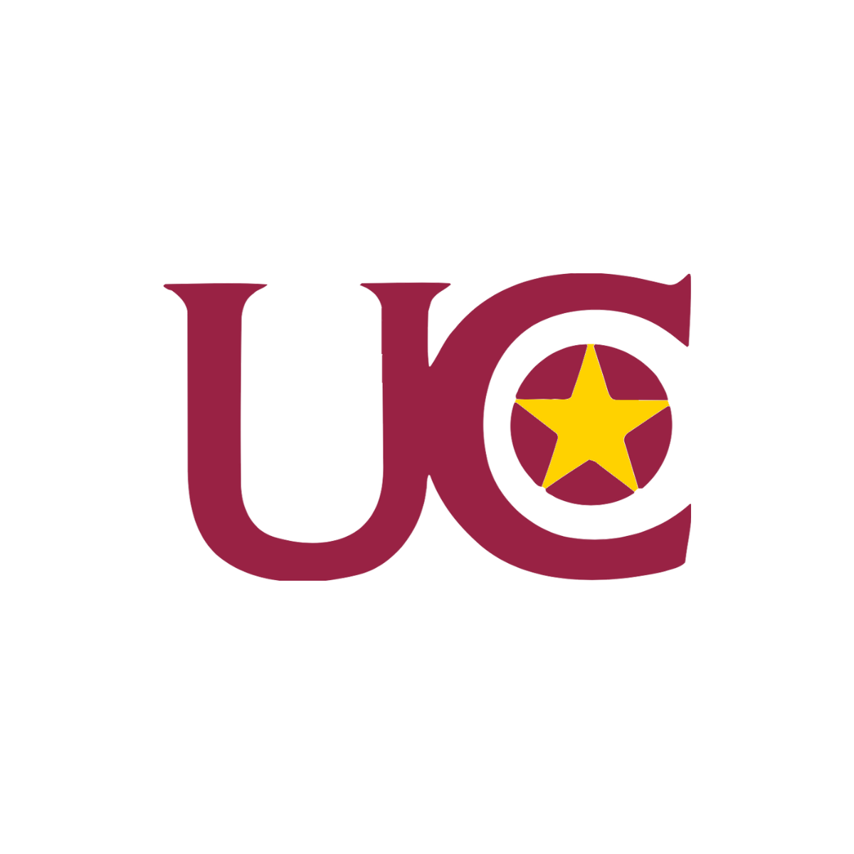 The logo features the letters 'UC' in maroon with a yellow star inside the 'C'.