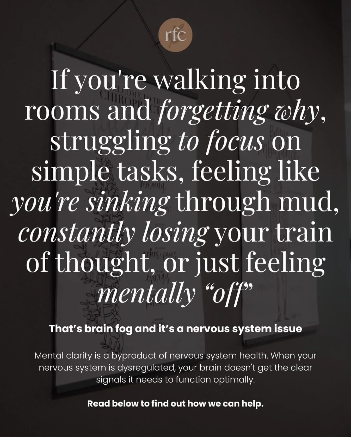 Brain fog? It&rsquo;s not just you. It&rsquo;s your nervous system. 🧠

If you&rsquo;re walking into rooms and forgetting why, struggling to focus on simple tasks, feeling like you&rsquo;re thinking through mud, constantly losing your train of though