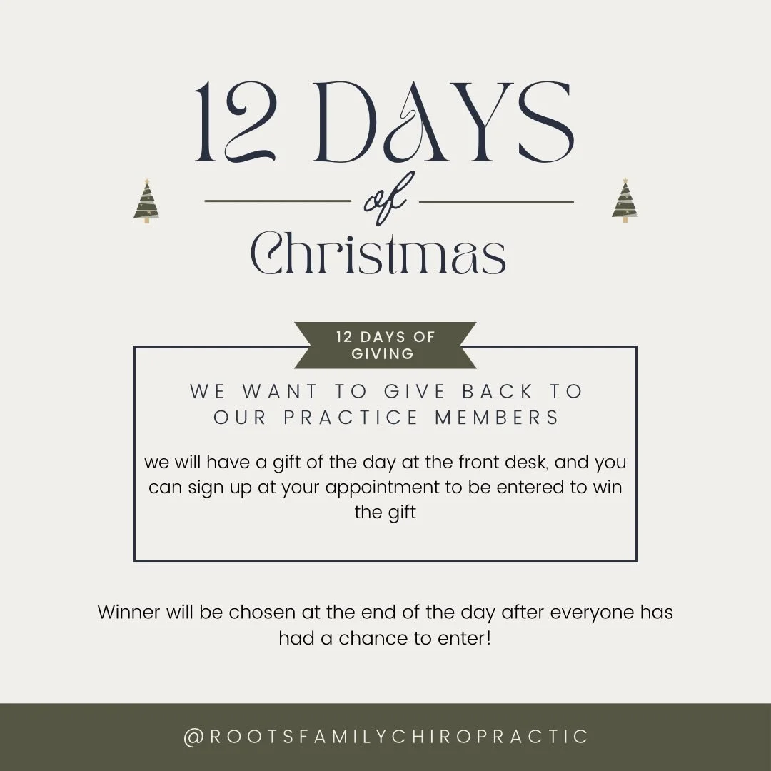 12 days of Christmas! 🎄

We are so excited to celebrate Christmas with you, we will be having a gift of the day from December 1st-December 18th. You can sign up to win the gift or basket of the day at your appointment!

We can&rsquo;t wait to celebr