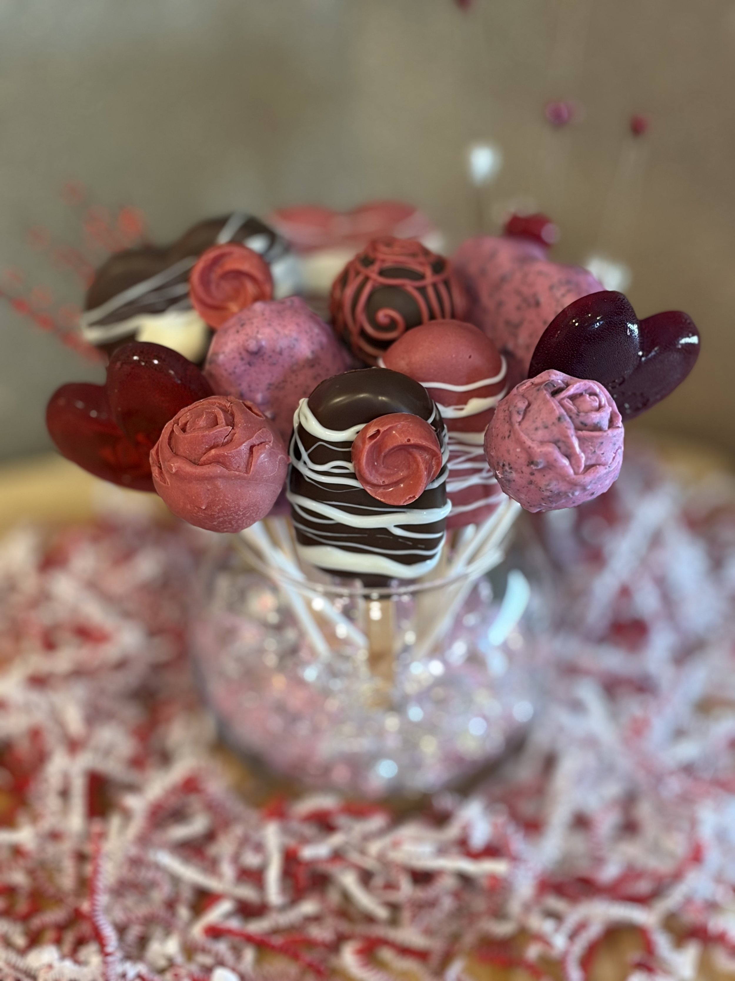 Large Valentines Cake Pop Bouquet