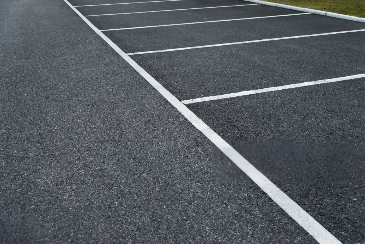 Sweeping parking lots completely clean