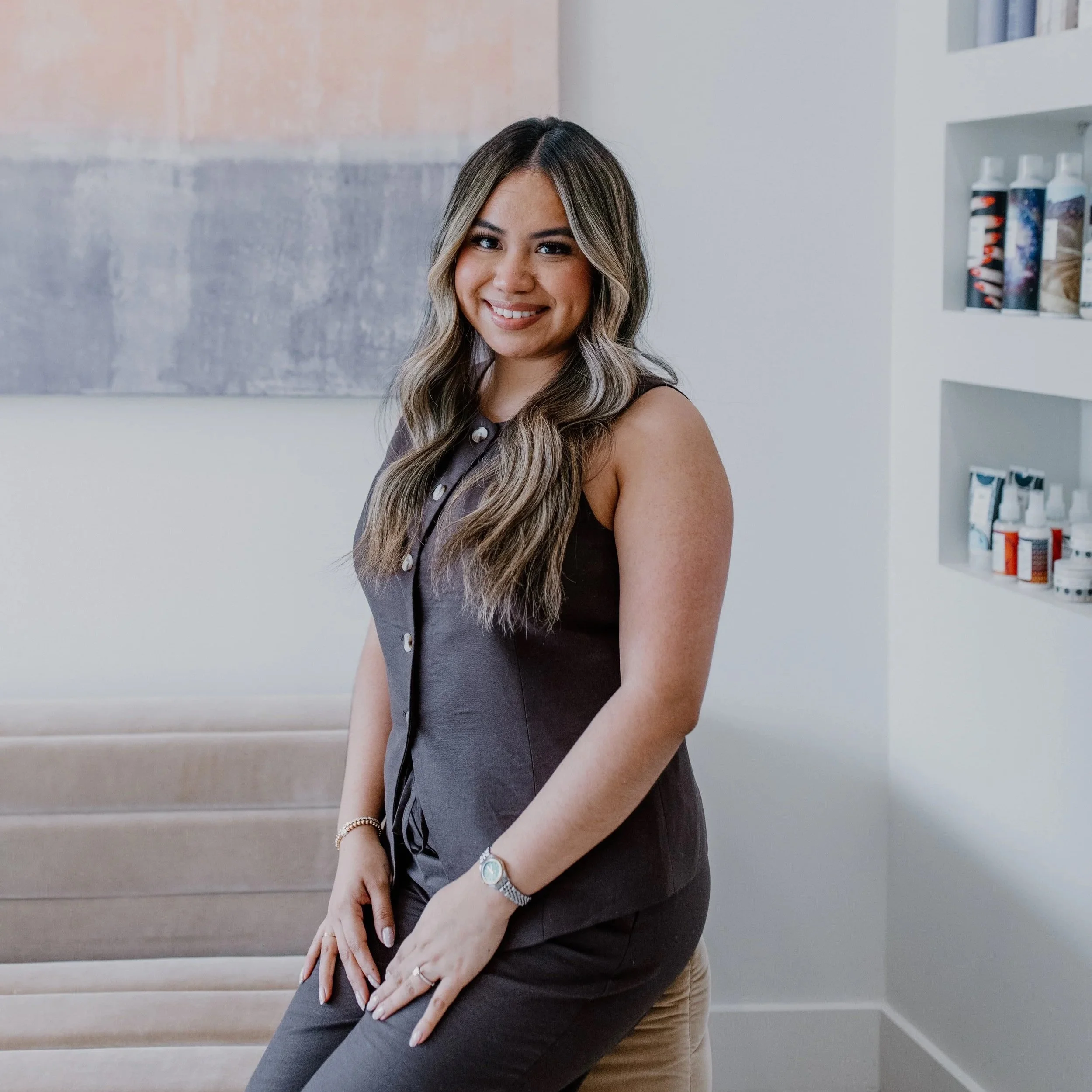 luxury blowout styling and healthy hair finish