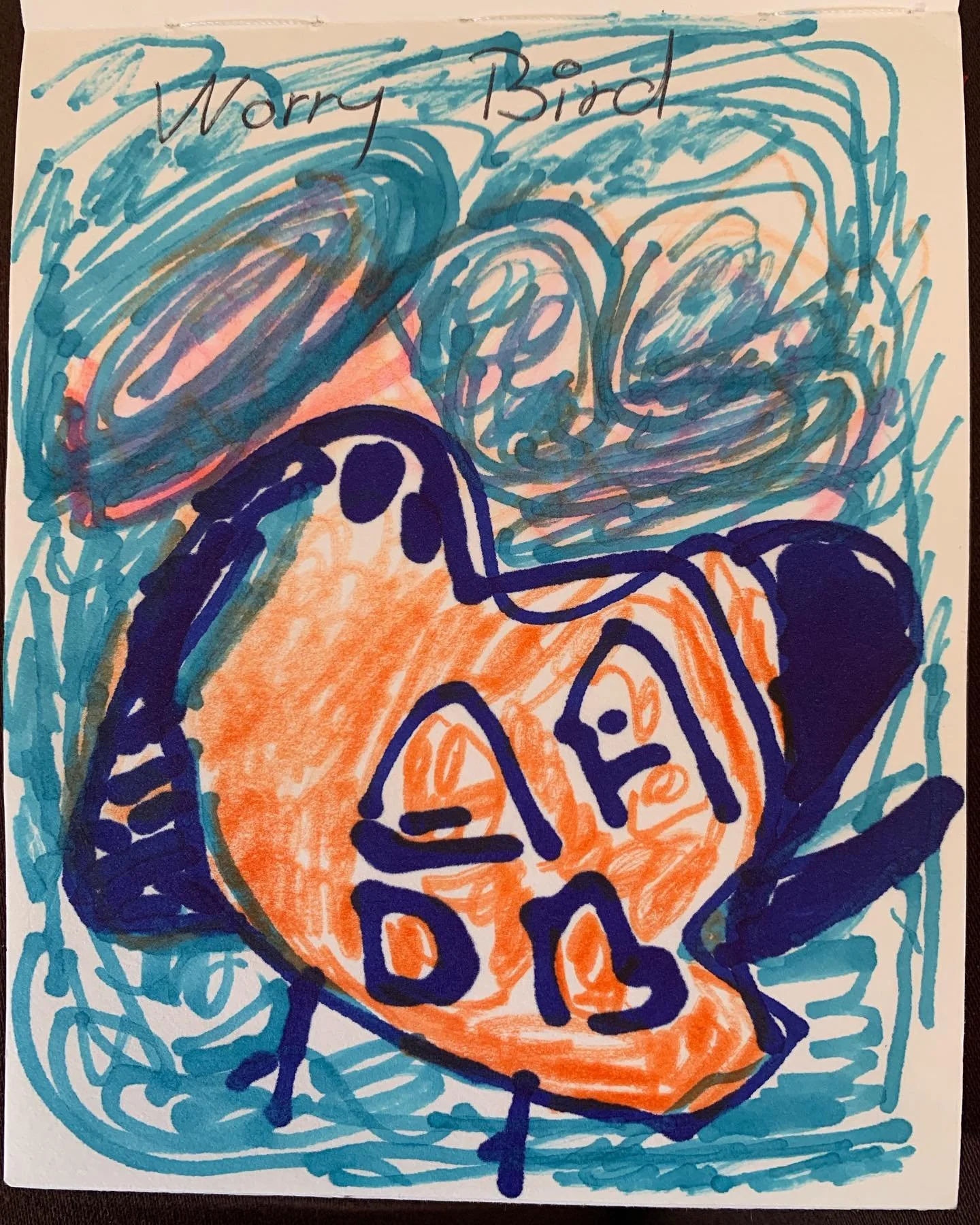 Ali&rsquo;s Worry Bird has landed and we&rsquo;re in love! 🐦 
We&rsquo;re thinking: t-shirt? Tote bag? Tea towel?
Drop a 🖤 if you agree &mdash; or tell us your best merch idea!