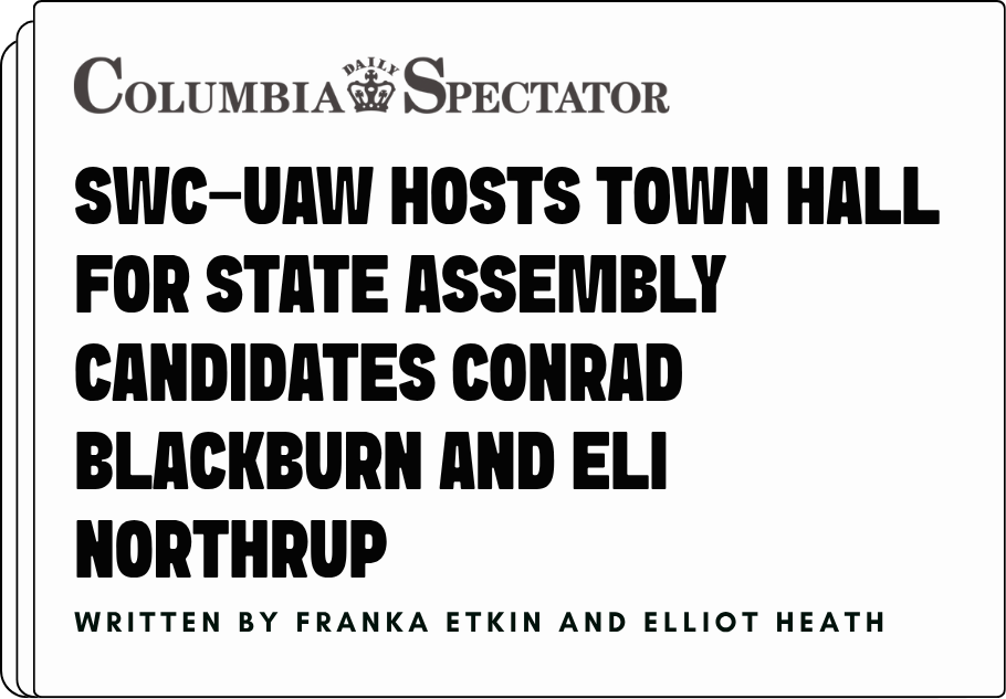 SWC-UAW hosts town hall for state assembly candidates Conrad Blackburn and Eli Northrup