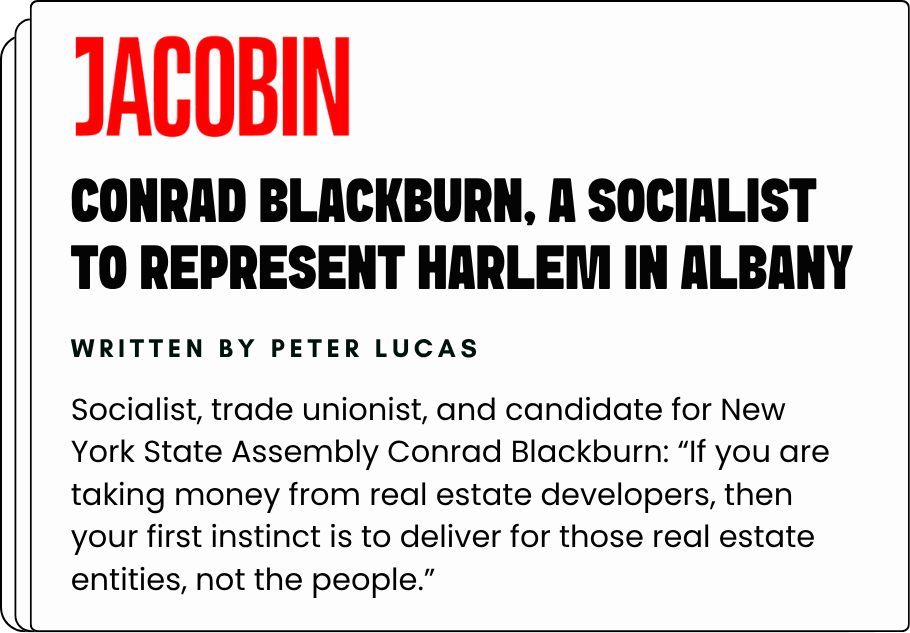 Conrad Blackburn, a Socialist to Represent Harlem in Albany