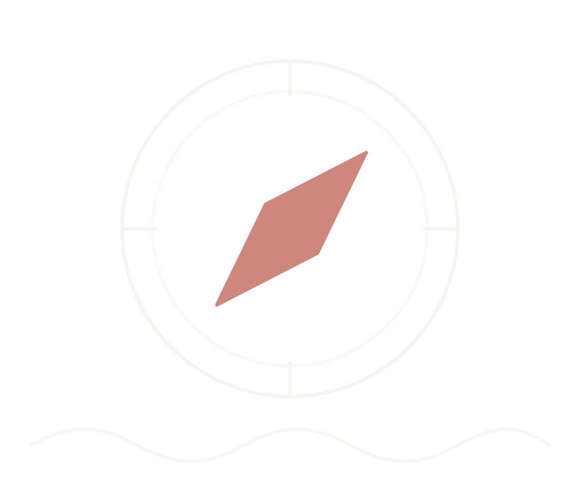Compass pointing toward a clear strategic direction