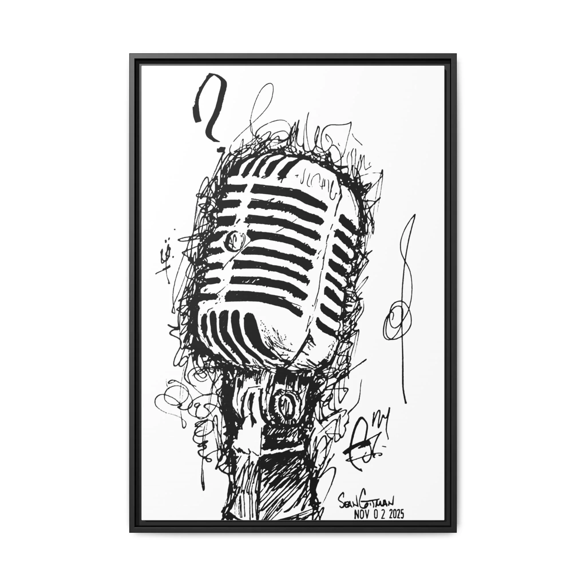 Voice- framed canvas print